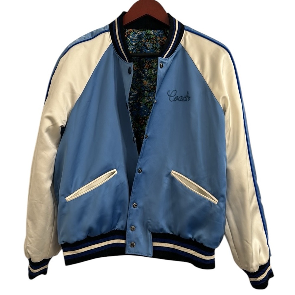 Coach Reversible bomber jacket Jacket Coat Women’s Sz L - Picture 1 of 11
